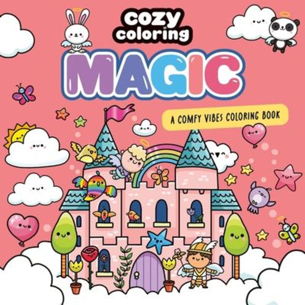 Cozy Coloring: Magic: A Comfy Vibes Coloring Book for Adults and Kids: Simple, R